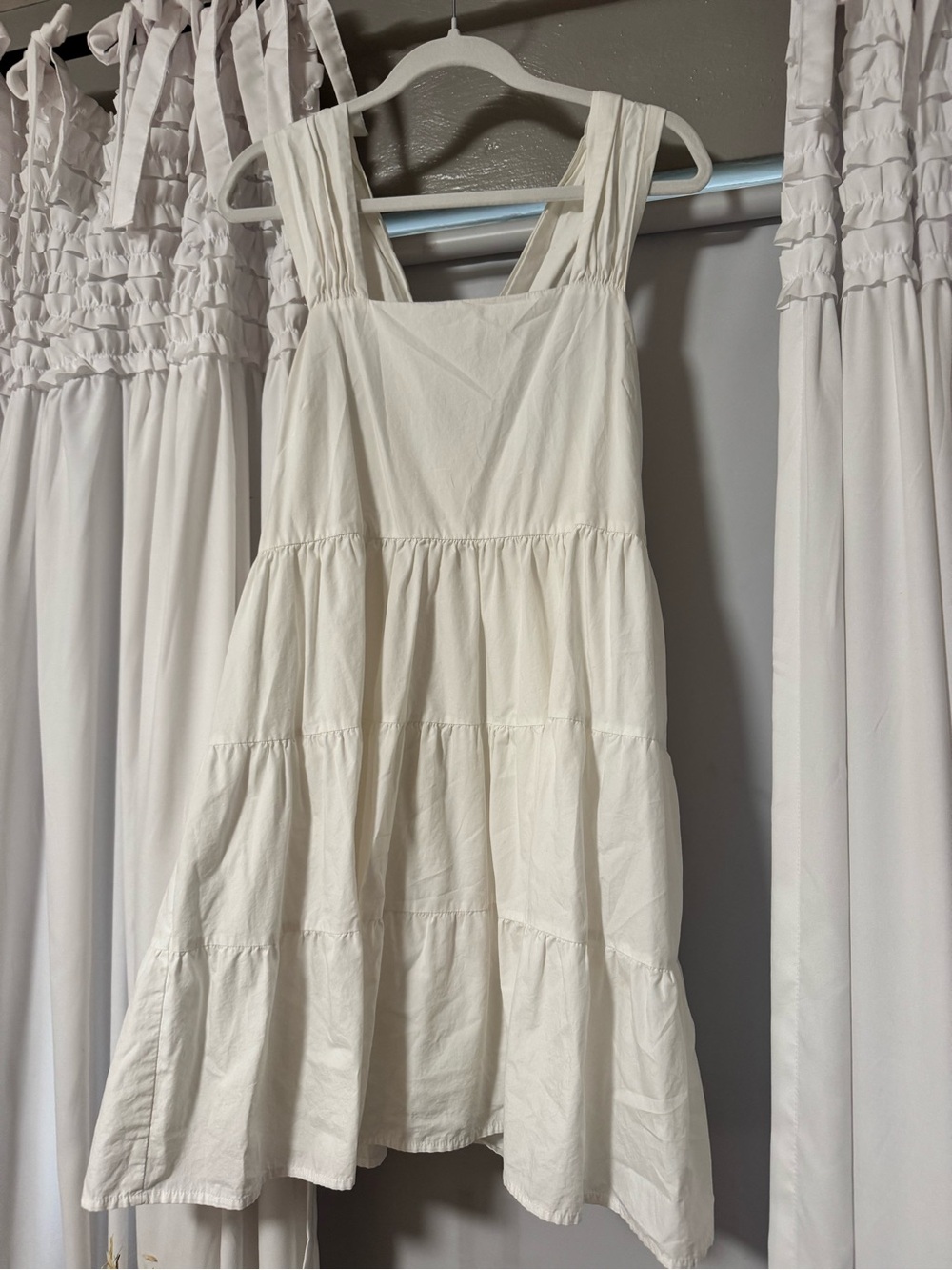 Banana Republic Women's Square-Neck Tiered Sundress - White